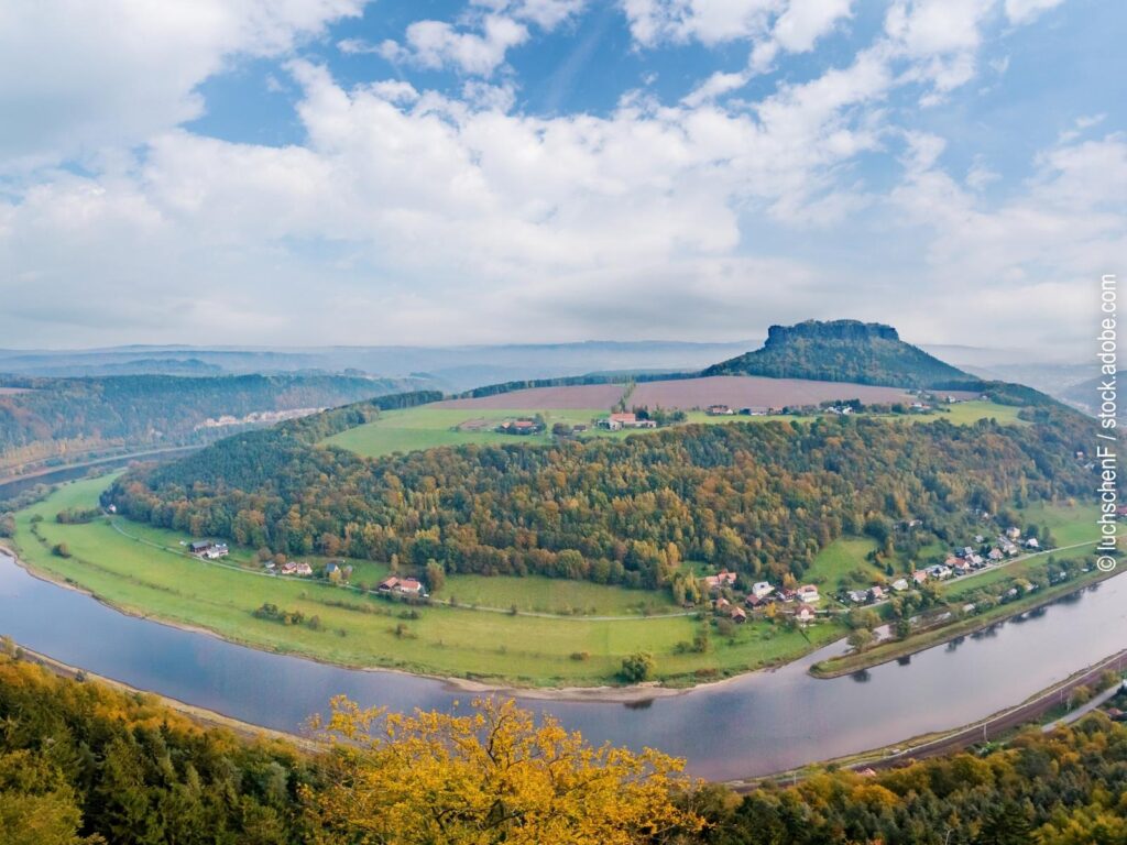 Die schöne Elblandschaft rund um Dresden und Pirna.